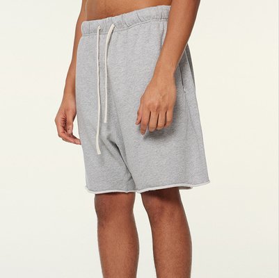 2024 Summer Men's Acid Washed Jogger Workout Gym Vintage Elastic Waist Raw Hem Shorts - Image 3