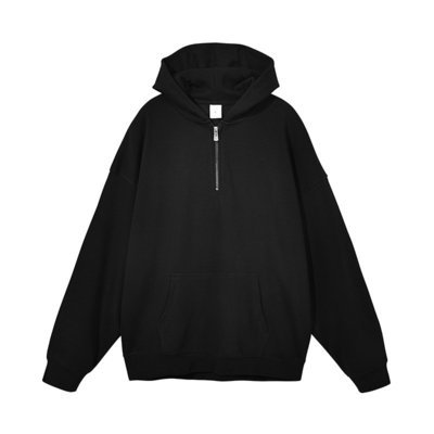 300g-700g Cotton Unisex Mens Streetwear Oversized Puff Print Half Zip Up Hoodies 3xl 4xl 5xl - Image 4