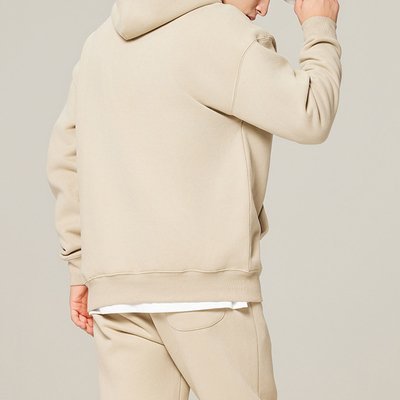 350G-700G Cotton French Terry Fleece Hooded Sweatshirt Men'S Oversized Loose Drop Shoulder - Image 4