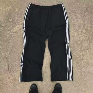 360Gsm 400Gsm French Terry Sweatpants with Custom Stripes and Flare Stacked Baggy Style