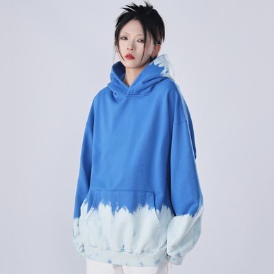 4x 4xl 3x Hooded Sweatshirt Streetwear Vintage Washed Oversized French Terry Hoodie Tie Dye - Image 2