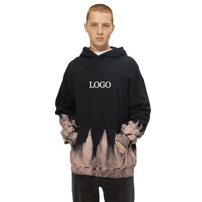 4x 4xl 3x Hooded Sweatshirt Streetwear Vintage Washed Oversized French Terry Hoodie Tie Dye - Image 3