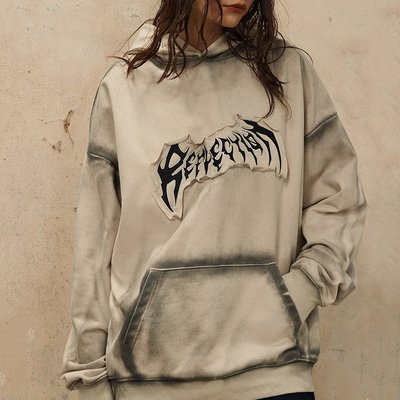 500gsm Knitted Oversized Patch Embroidery Logo Men'S Vintage Pullover Hooded Sweatshirt Men'S - Image 6