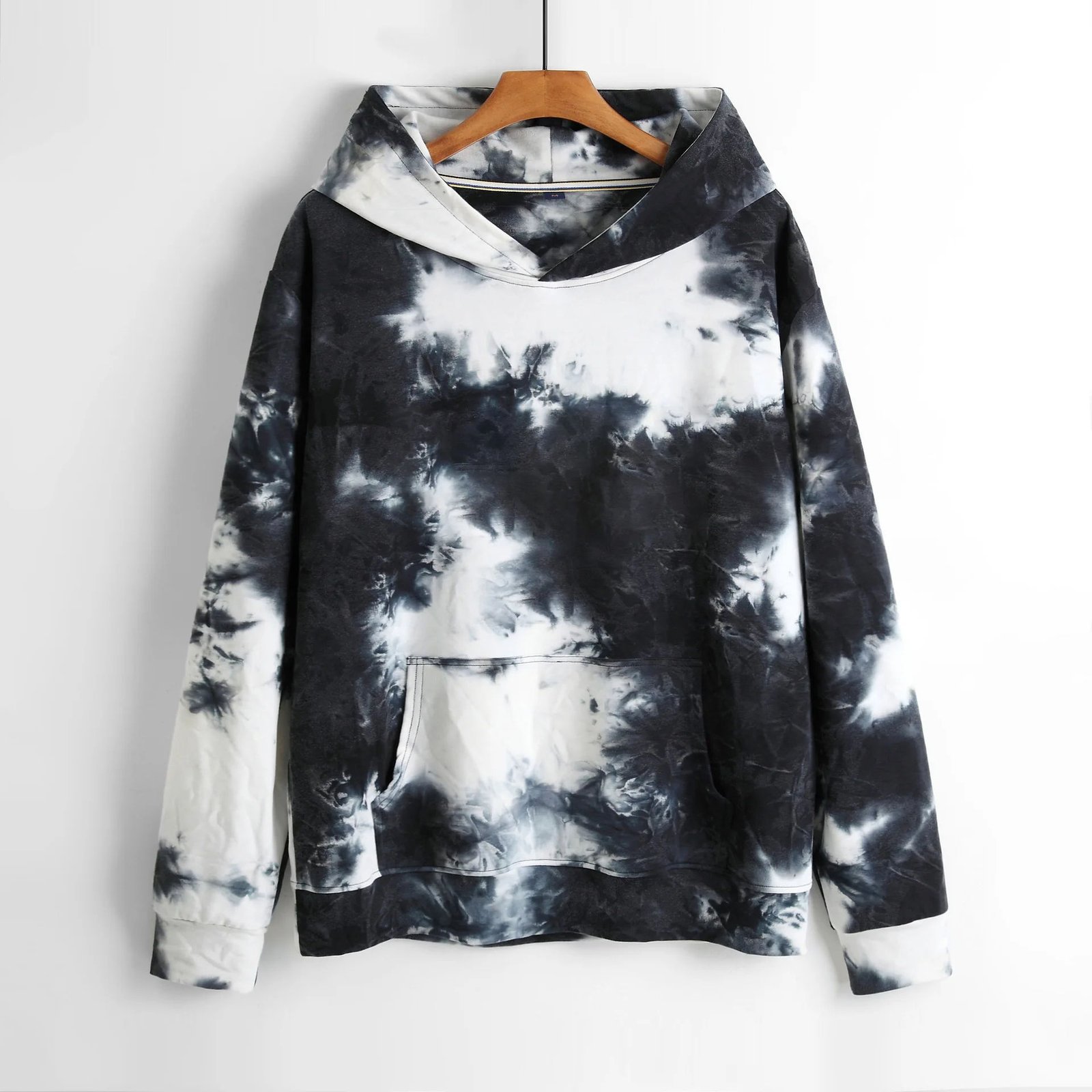 Manufacturer's High Quality Custom Logo Streetwear Pullover Men's Tie Dye Hoodie Custom Logo Streetwear Pullover for Autumn Unique Tie Dye Design - Image 6