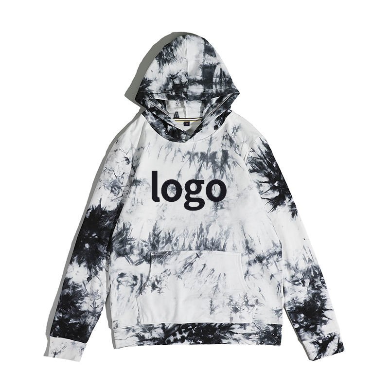 Hot Sale Winter Tie-dye Hoodies 100% Cotton Tie Dye Pullover Custom logo Embroidery Tie Dye Hoodie for Mens