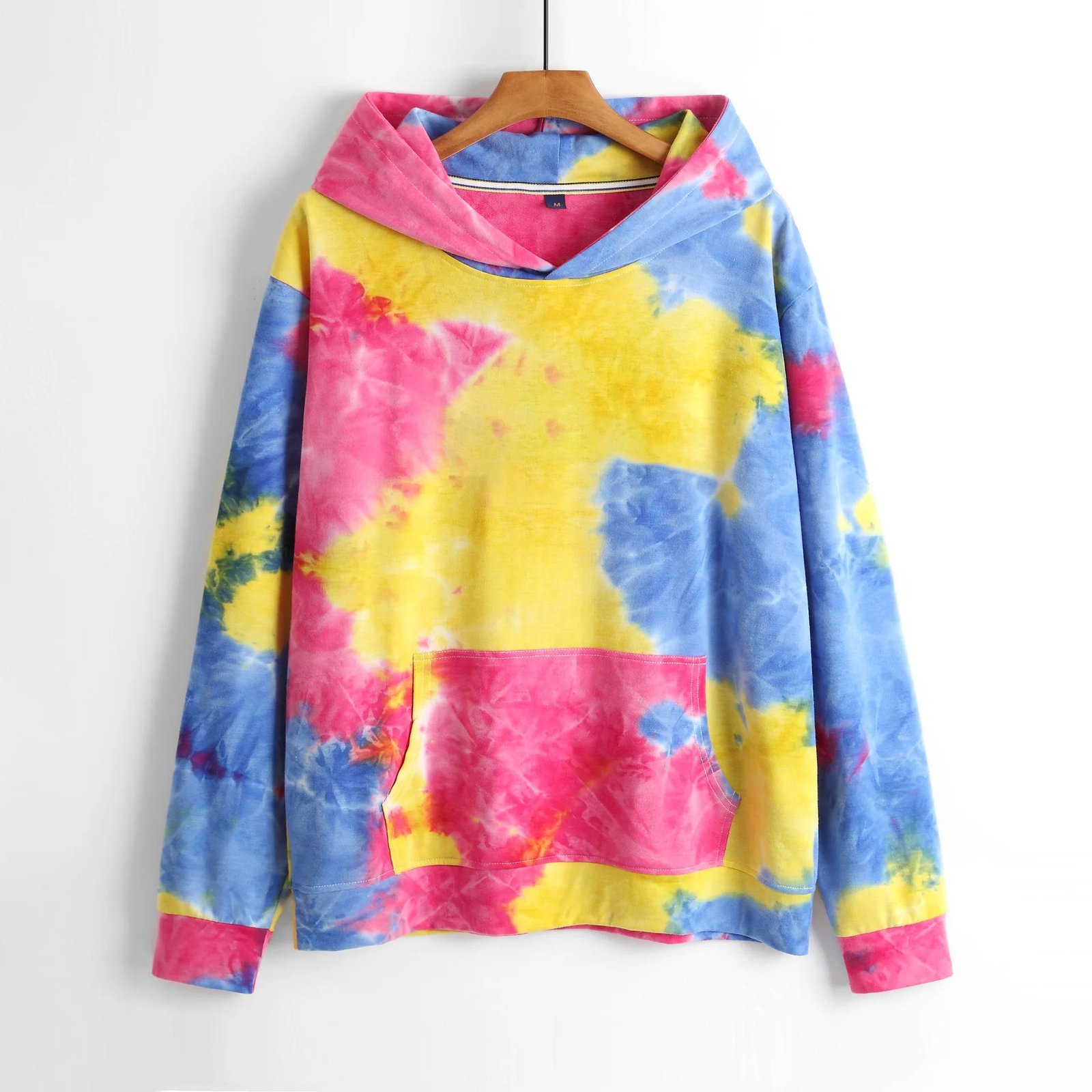 Manufacturer's High Quality Custom Logo Streetwear Pullover Men's Tie Dye Hoodie Custom Logo Streetwear Pullover for Autumn Unique Tie Dye Design - Image 2