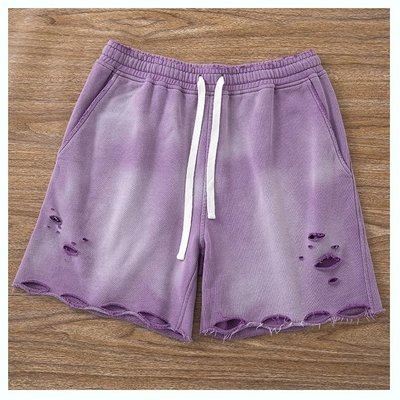 Acid Wash Cycling Shorts Distressed Ripped Hole Acid Washed Sweat Shorts Breathable Fabric - Image 4