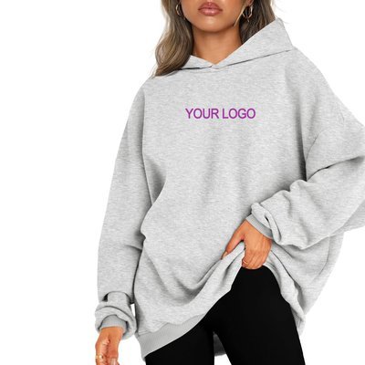 Autumn White Black Women'S Oversized Hooded Sweatshirt Fleece Hooded Sweatshirts Sporty Long Sleeve Pullover - Image 5