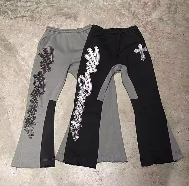 Breathable Joggers Track Pants 100% Cotton Custom Sweat Pants Flared Sweatpants for Men - Image 6
