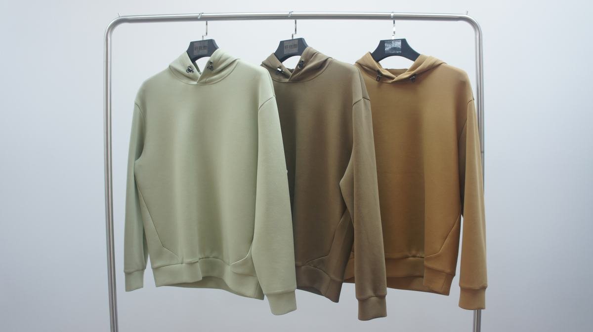 Charming Streetwear Custom ODM Solid Pullover Hoodie 300-500 Gsm Heavy Weight Essentials 100% Knitted Cotton Puff Printed - Image 2
