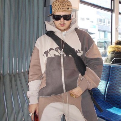 Color Block Contrast Reverse Stitch Pullover Sweatpants and Hoodie Set Sustainable - Image 2