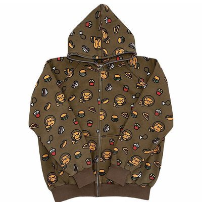 Colorful Custom Face Men'S Full Zip Up Hoodie Cotton French Terry Blanks All Over Print Unlined - Image 3