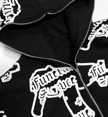 Colorful Custom Face Men'S Full Zip Up Hoodie Cotton French Terry Blanks All Over Print Unlined - Image 5