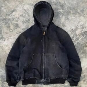 Custom Acid Washed Oversized Distressed Sweatshirt Drawstring Denimx Zip Up Hoodie Jackets