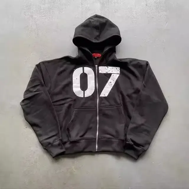 Custom Blank 500 Vintage Heater Gray 100 Soft Boxy Baggy Hooded Sweatshirt Oversized Men's Heart Pattern Front Logo Hoodie MOQ10 - Image 4