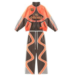 Custom Color Blocked Sweatsuits Cut And Sew Men's Patchwork Track Nylon Windbreaker Tracksuit