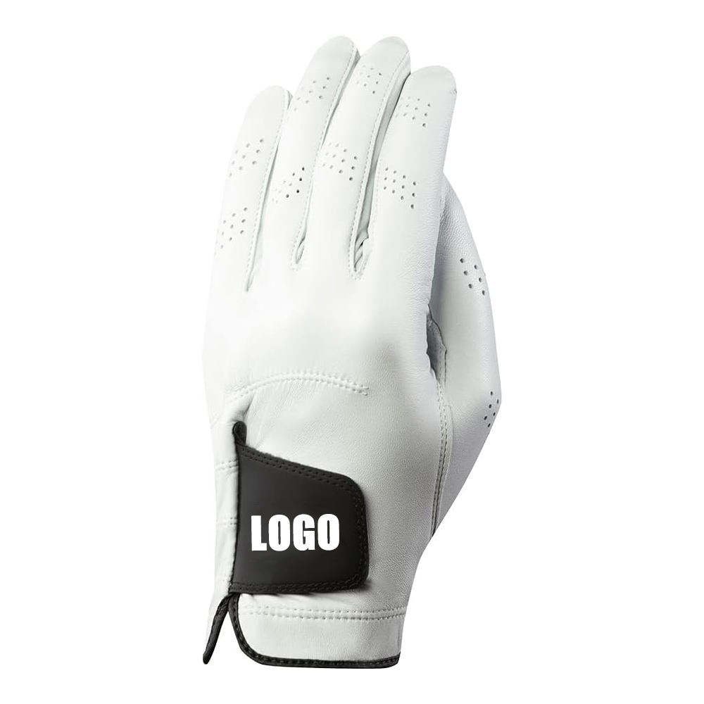 Custom Design Left Hand Sheepskin Golf Gloves – Durable Cabretta Leather with Professional Grip Performance