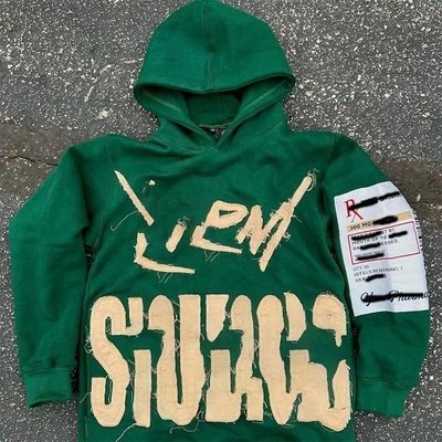 Custom Embroidery Hoodie With Embroidery Men'S Streetwear Patch Vintage Acid Wash Cropped Hoodie - Image 7