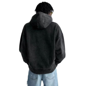 Custom Embroidery Vintage Washed 100% Cotton Hoodie Manufacturers Luxury Heavy Weight Oversized Acid Wash Zip up Hoodie Men