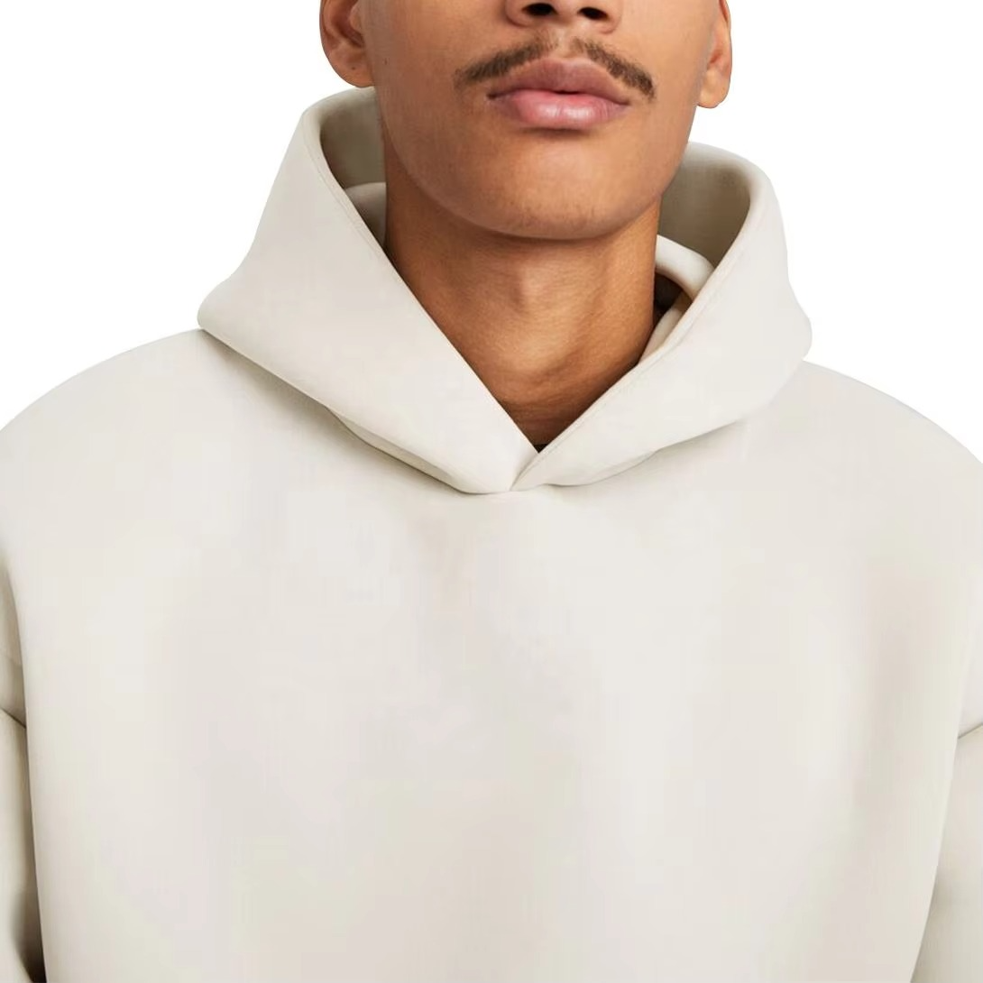 Custom French Terry 100% Cotton Hoodie Manufacturers Heavy Weight 500 Gsm Pullover Luxury Boxy Cropped Hoodie for Men - Image 4