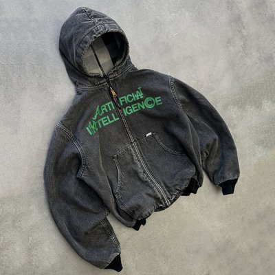 Custom Heavyweight Boxy Fit Vintage Acid Wash Ripped Distressed Zip Up Denim Hoodie Jacket Men - Image 3