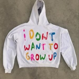 Custom High Quality Hooded Letter Pattern Y2K Loose Fit Streetwear Seamless 300gsm Cotton Thick Shirt for Men