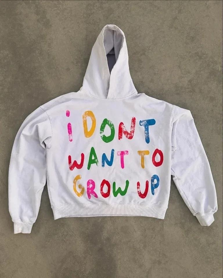 Custom High Quality Hooded Letter Pattern Y2K Loose Fit Streetwear Seamless 300gsm Cotton Thick Shirt for Men