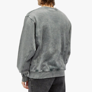 Custom High Quality Plus Size Oversize Streetwear Sweatshirts Acid Washed Crew Neck Pullover Vintage Sweatshirt