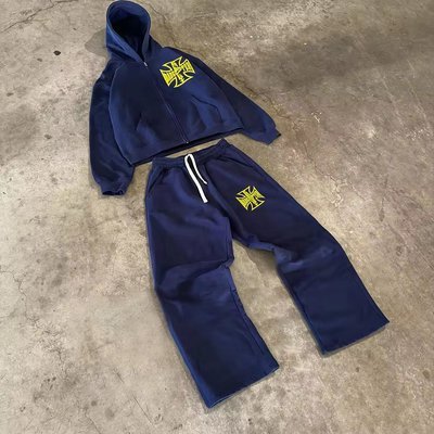Custom Lightweight French Terry Cotton Cut Raw Hem Cropped Vintage Acid Wash Sun Faded Blank Zip Up Baggy Hoodie - Image 3