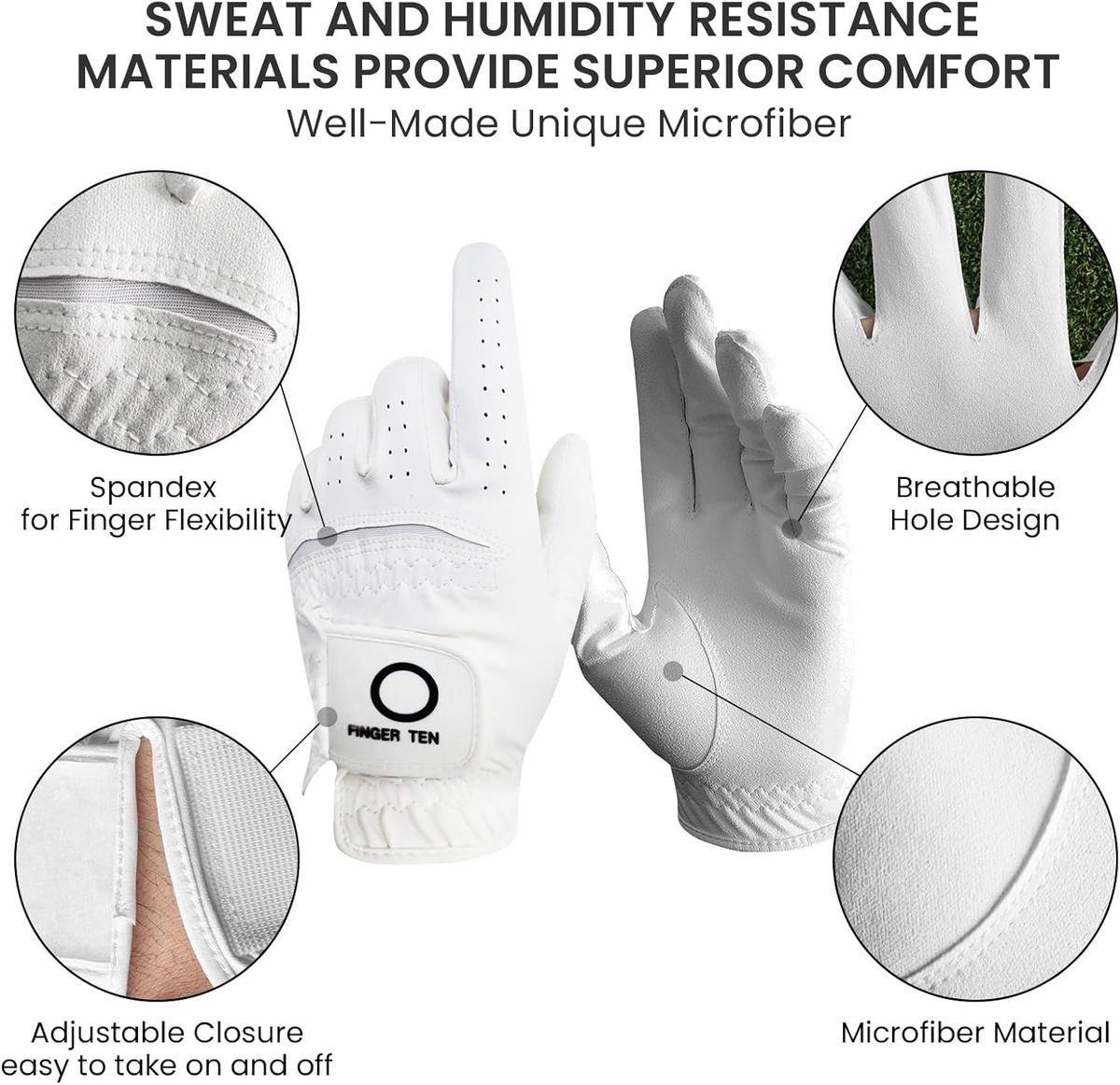 Custom Logo Yopral Golf Gloves Model YP-1011-16 – Anti-Slip, Wear Resistant, Breathable Sports Protection Gloves - Image 4