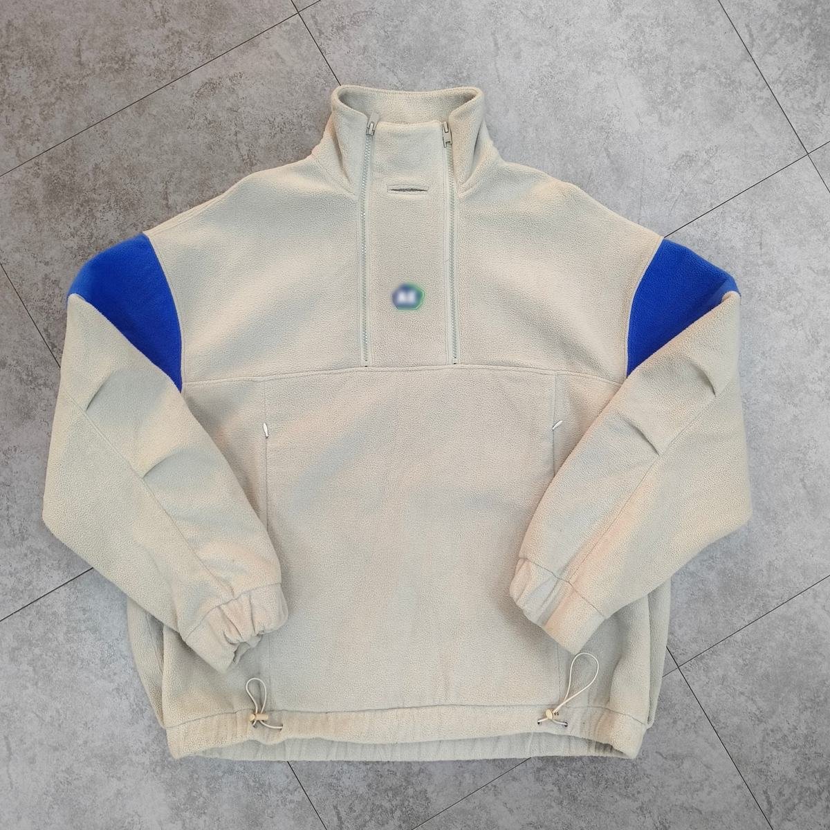 Custom Made Men's Winter Half Zipper Logo Hoodie 100% Cotton Oversize Solid Pattern Washed Technique Fleece Hooded Moq10 - Image 6