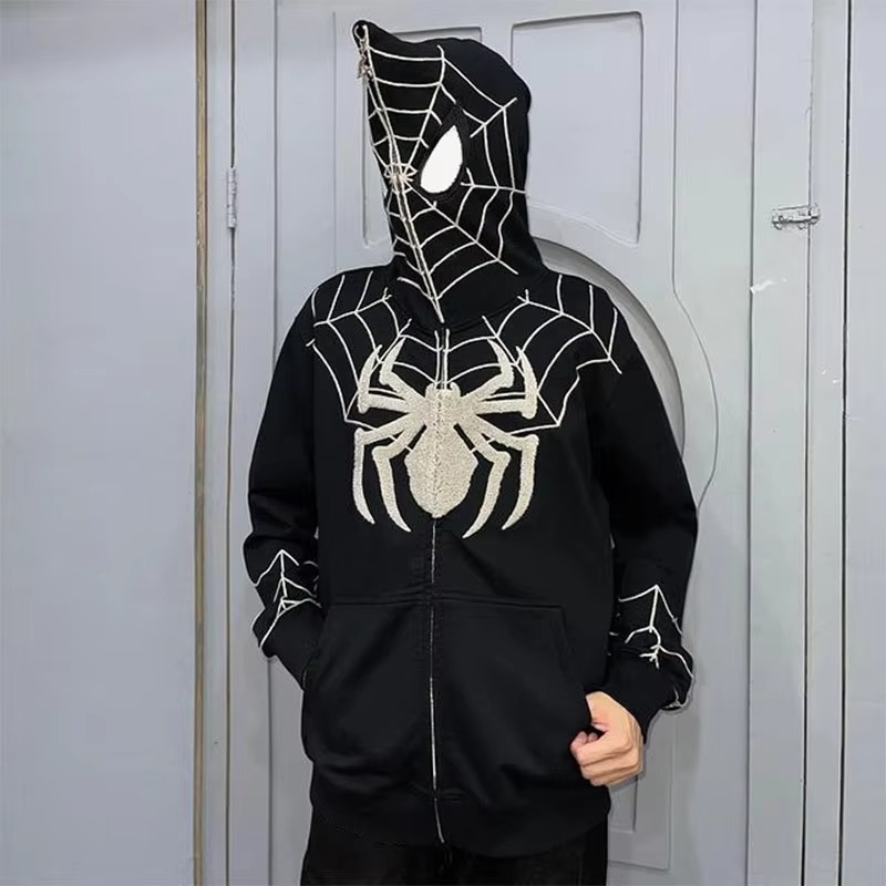 Custom Manufacturer Y2K Men French Terry 100% Cotton Low Minimum Oversized 3D Logo Full Face All Zip up Hoodie Puff Print - Image 2