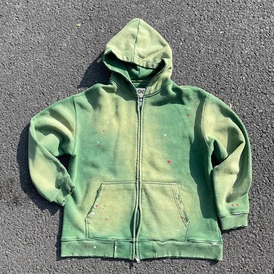 Custom Men Heavyweight Oversize Crop Boxy Zip Up Stone Acid Wash Distressed Hoodie Unisex Sun Faded Zipper Vintage Sweatshirt - Image 5