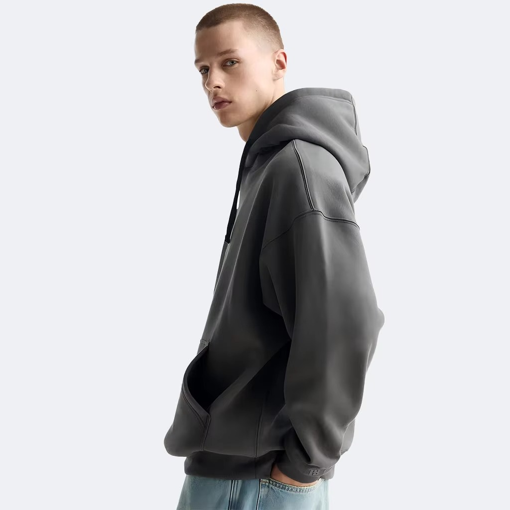 Custom Men'S 100% Cotton Pullover Hoodie High Quality Streetwear With Logo Printing Drop Shoulder and Hooded Collar for Winter - Image 2