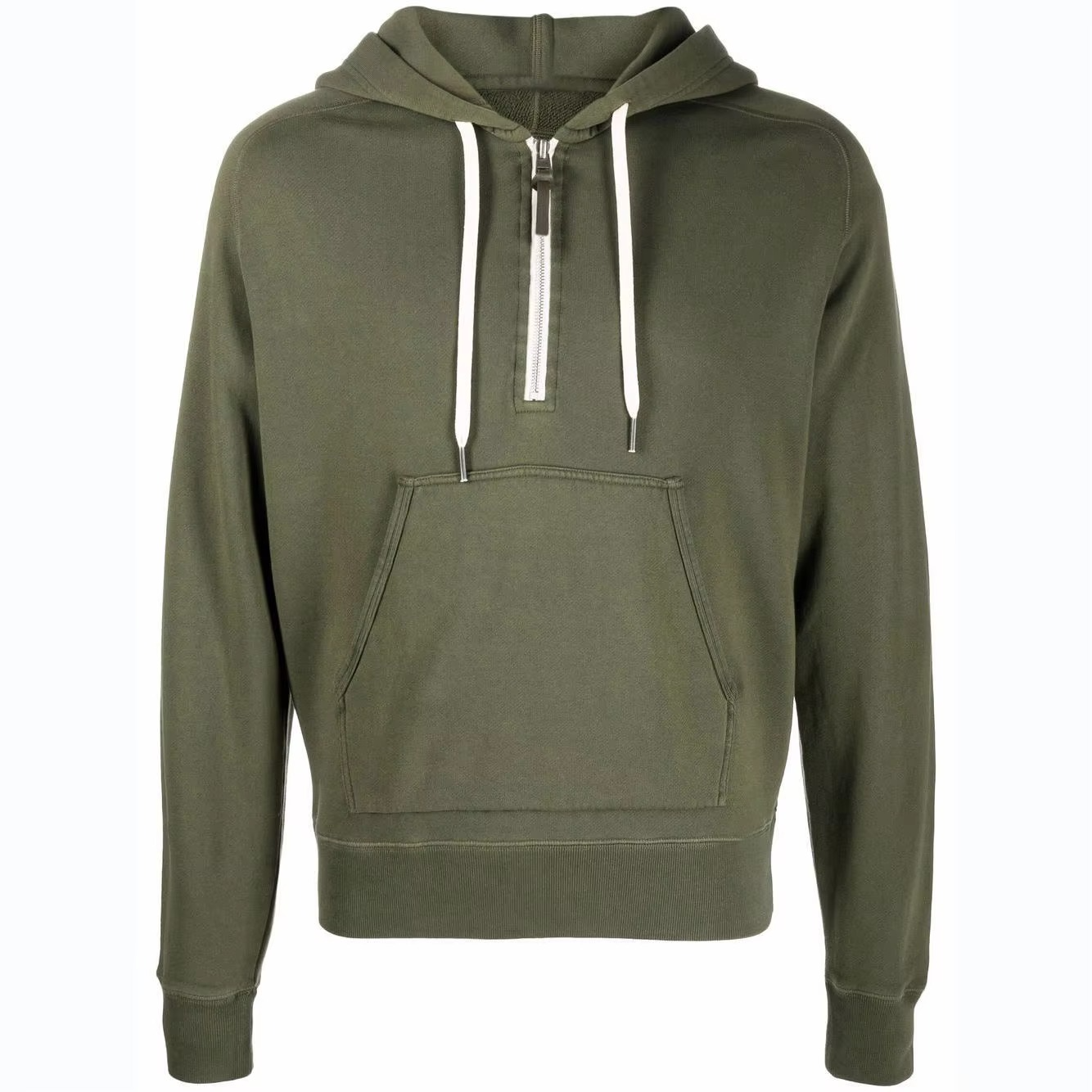 Custom Men'S 1/4 Zip Pullover Hoodie 100% Cotton High Quality French Terry Oversized Blank Raglan Sleeve Hoodie for Men - Image 2