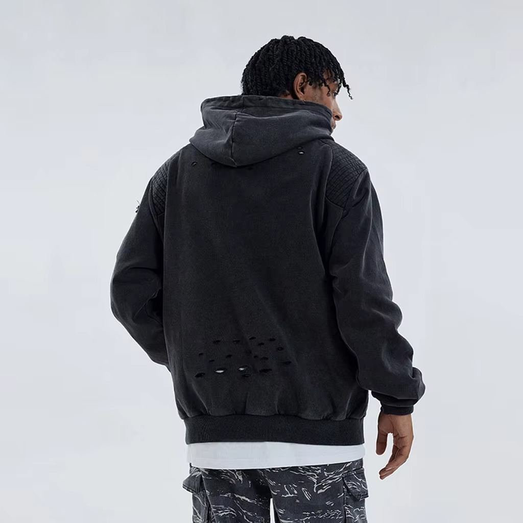 Custom Men's Hoodie Design 100%cotton Oversized 500gsm Drop Shoulder Hoodie Manufacturers Heavy Weight Streetwear Hoodie for Men - Image 2