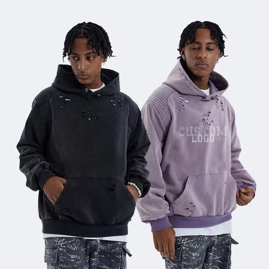 Custom Men's Hoodie Design 100%cotton Oversized 500gsm Drop Shoulder Hoodie Manufacturers Heavy Weight Streetwear Hoodie for Men