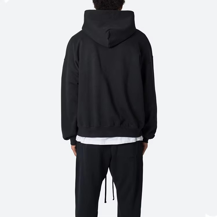 Custom Men's Hoodies Heavy Weight High Quality 100% Cotton 360 Gsm Relaxed Fit Dropped Shoulder Pullover Hooded Sweatshirt - Image 4
