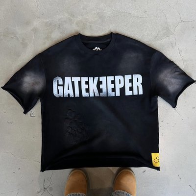 Custom Mock Neck Tshirt Logo Boxy Fit Cut and Sew T-Shirt Oversized Tshirt 300 Gsm Men's Cropped T Shirt Printed Streetwear