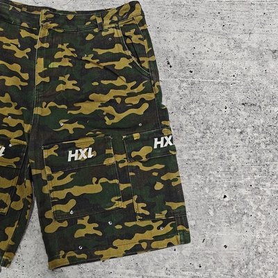 Custom New Cavas Twill Denim Shorts 100% Cotton Streetwear Summer Hunting Embroidery Cargo Camo Jean Shorts for Men - Image 3