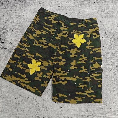 Custom New Cavas Twill Denim Shorts 100% Cotton Streetwear Summer Hunting Embroidery Cargo Camo Jean Shorts for Men - Image 4