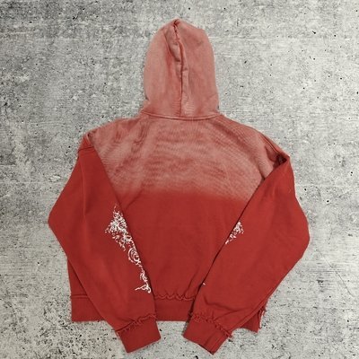 Custom Printed Reversible Stitch Pullover Sweatshirt French Terry Heavyweight Distressed Acid Wash Sun Faded Washed Men Hoodie - Image 5