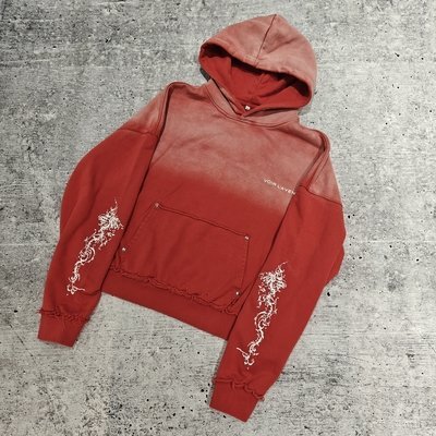 Custom Printed Reversible Stitch Pullover Sweatshirt French Terry Heavyweight Distressed Acid Wash Sun Faded Washed Men Hoodie - Image 3