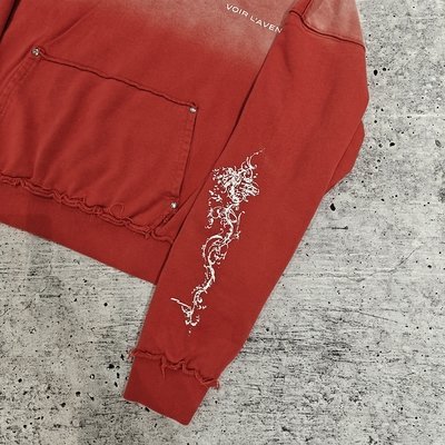Custom Printed Reversible Stitch Pullover Sweatshirt French Terry Heavyweight Distressed Acid Wash Sun Faded Washed Men Hoodie - Image 7