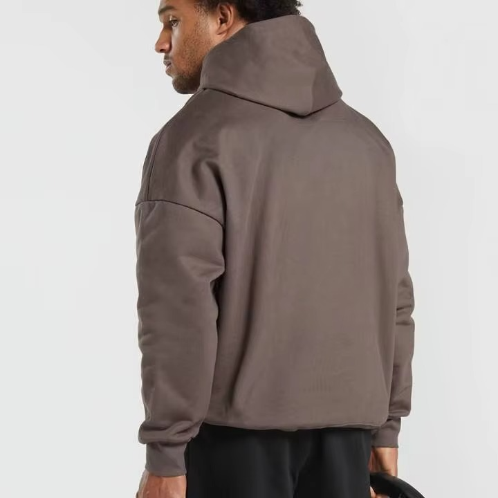 Custom Printing Men's Hoodies Oversize Cotton High Weight Boxy Fit Hoodi Pullover Streetwear Cropped Hoodie Men - Image 3