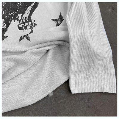 Custom Screen Printing French Terry Double Layer Long Sleeve T-Shirt for Men Colorful - Image 5