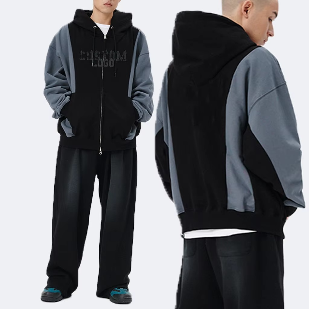 Custom Streetwear Hoodie Drop Shoulder Hoodie High Quality Men's Puff Printed Fleece Pullover Style Jumper - Image 6