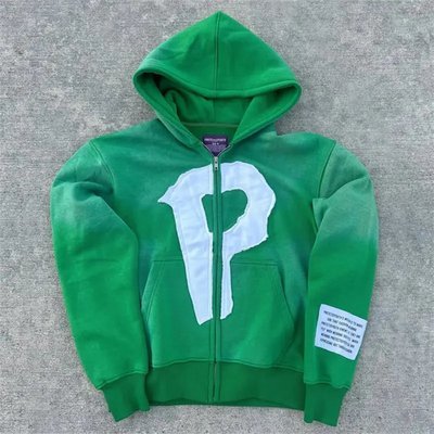 Custom Vintage Faded Oversized French Terry Boxy Cropped Hoodie with Hooded Collar and Distressed Applique Embroidery - Image 3