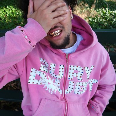 Custom Vintage Washed Fleece French Terry Heavyweight Thick Crystal Rhinestone Double Zip Up Hoodie Men - Image 4