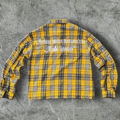 Custom Winter Warm Plaid Shirts Embroidery Long Sleeve Oversized Diamond Acid Wash Rhinestone Button Up Flannel Shirts Men - Image 5